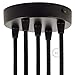 Produktbild creative cables Zylindrischer 5-Loch-Lampenbaldachin Kit aus Metall - Konisch, Schwarz