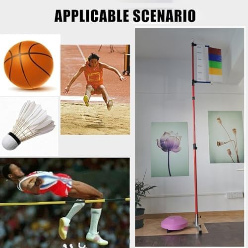 Jump Tester Equipment，Vertical Jump TesterFloor Standing High Jump Training Equipment Adults Vertical Jump Tester,Stand-Alone Vertical Jump Tester Pole,3.9 to 11.5ft Bounce Measuring Device