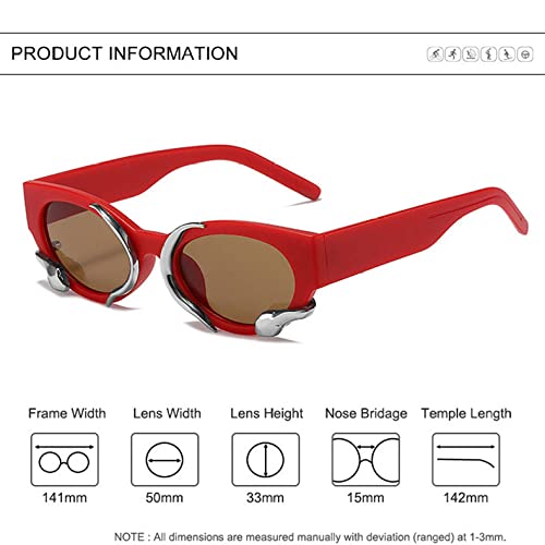 Rectangle Sunglasses for Women Small Frames Punk Snake Sun Glasses Men Eyewear UV400 Shades Glasses2