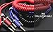 Aestivate 32ft/10m Coiled Guitar Cable Electric Instrument Cable Curly Instrument Cable Coil Guitar Cable Stretchable Straight to Straight Dual Straight Plugs(Black)