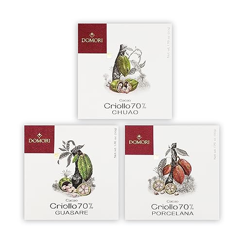 Domori Criollo Bundle | Vegan, Soy Free, Gluten Free | 1.8oz Bars, 3-Pack