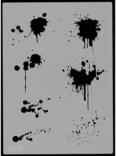 Harder and Steenbeck Airbrushing Stencil "Blood Splash" Solvent Resistant Template A4 Format (11.5 * 8 inch). by SprayGunner