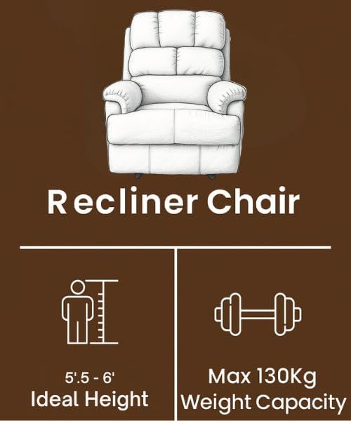 Image of Solis Royale 1 Seater Recliner Sofa Chair | Manual Recliner Lounge Sofa Chairs for Relaxing | Comfortable Cushioned | Living Room Bedroom Home, Office (Luxe-Nap - Green, Luxe-Nap - Fabric)