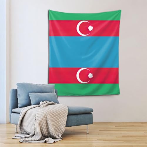 Tapisserie murale drapeau Azerbaïdjan légère et douce SHuWeiD