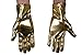 Produktbild dressmeup - K0802G-GOLD Handschuhe Damen Herren Karneval Halloween Metallic Look Glänzend Gold Roboter SciFi