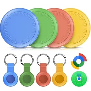 Air Tracker Android e IOS, 4 Pezzi Android Smart Tracker Tag Compatibile con Apple e Google Funzioni Trova Dov'è, Bluetooth Localizzatore Trova oggetti Chiavi per Chiavi/Bagagli/Valigie/Portafogli