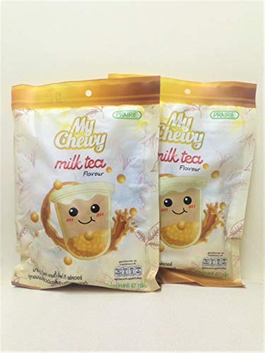 My Chewy Milk Candy, Soft Chewy Candy 19 tablet, Size 67g X 2 Packs (Milk Tea Flavour)