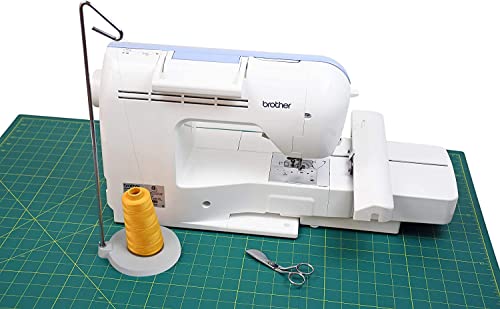 Single Cone Spool Stand Alone Cast Iron Thread Stand Thread Holder Fits + New Gold Metallic Machine Embroidery Threads - 10000 Yards #TOP4