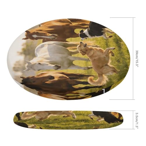 Cojín redondo para jardín y patio con diseño de animales y tacto suave para suelo 3