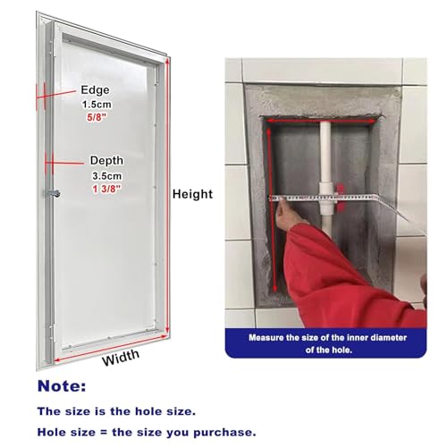 Puerta de eje de servicio decorativa para ocultar tuberías en el baño 5