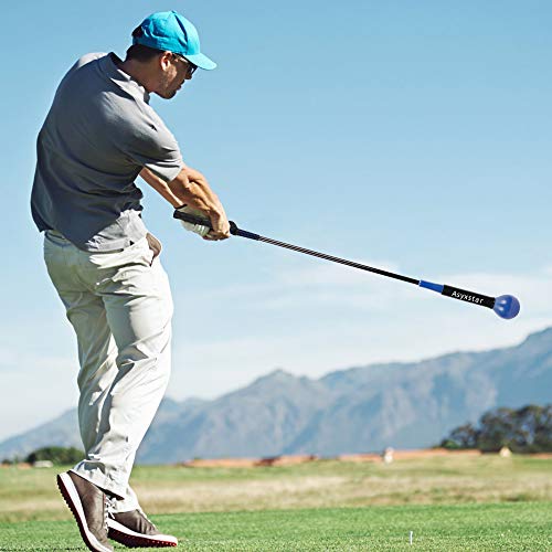 Asyxstar Golf Swing Trainer Aid - Power Flex Golf Swing Training aid for Strength and Tempo Golf Warm Up Stick