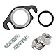 JINJUMEI Auspuffdichtung und Auspuff Stehbolzen, Krümmer Dichtung Set, 50cc 2T Roller Löcher Achsabstand 48mm für Yamaha Aerox Mach-G Jog-R Bw’s Nitro,für 50ccm Roller