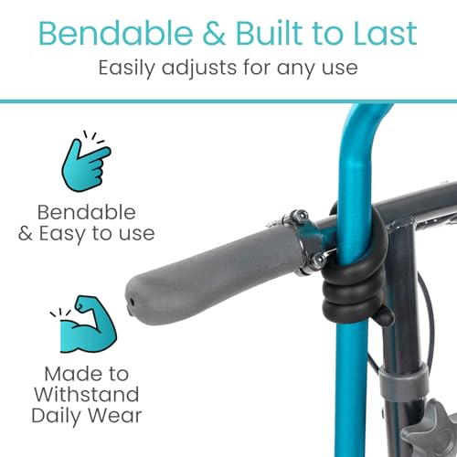 image for Vive Bendable Cane Holder 4 Pack - Flexible Walking Stick Stand for Ta