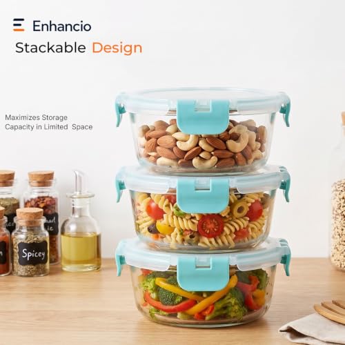 Image of Borosilicate Glass Food Containers with Lids, 430 ml Each, Set of 2 | 100% Food-Safe, Airtight & Leakproof | Microwave, Freezer & Dishwasher Safe for Lunch and Storage