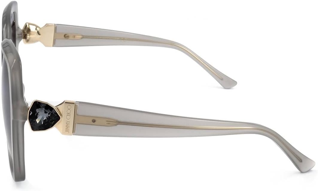 JIMMY CHOO Square Manon/G Sunglasses KB7FF Transparent Gray 57mm