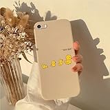 LIRASIRA Compatible avec iphone 5/5s/SE Coque Téléphone Silicone Antidérapante Motif Chat Poisson Quatre Canards Canard Heureux