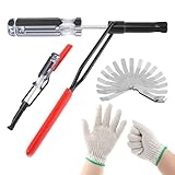 NOWHYX Valve Lash Adjustment Tool with Angled Feeler Gauge, 10mm Jam Nut Valve Adjustment Tool with Slotted Valve' Adjusting Stud for Japanese Auto Vehicle Engines(Color:Balck)