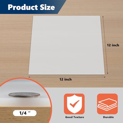 Image of WochiTV Translucent Silicone Rubber Sheet, 12 inch Wide x 1 /4 inch Thick x 12 inch Long Heat Resistant Rubber Mat for DIY Gaskets Material, Pads, Sealing, Cushion, Microwave Oven Protection