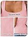 MEROKEETY Women's Ribbed Knit Tank Tops 2025 Square Neck Sleeveless Summer Basic Shirts Sweater Vest Pink XS