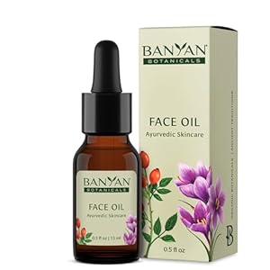 Banyan Botanicals Face Oil – Luxurious Ayurvedic Face Oil – Clean Skincare with Rosehip Oil and Jojoba Oil for Skin that Glows – 0.5 oz – Non-GMO, Cruelty Free, Paraben & Phthalate Free