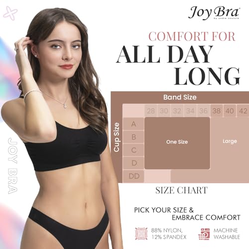 Scoopneck Seamless Bras for Women | Wireless Full Coverage Push Up Womens Sports Bra | One Size/Large3