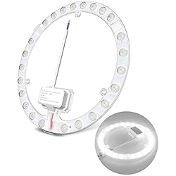 Lamparas Antiguas Repuestos DoRight 24W Módulo de Anillo LED, con Soporte Magnético Blanco Frío 6000K, Juego de Conversión para Lámparas de Techo y Lámparas de Pared, Repuesto de Lámpara Fluorescente Circular