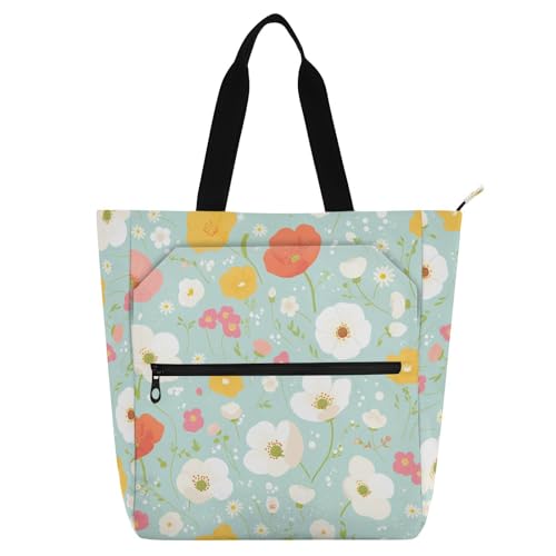 Bolsas de mano para niños y adultos de tela resistente con flores