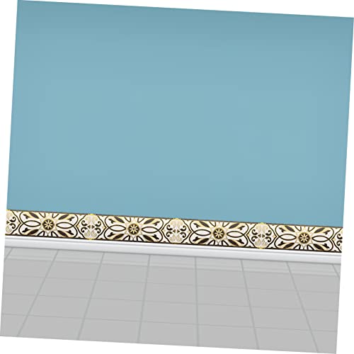 OSALADI 4 Rolos Rodapé Papel De Parede Da Borda Do Armário Decoração Com Detalhes Em Casa Descasque