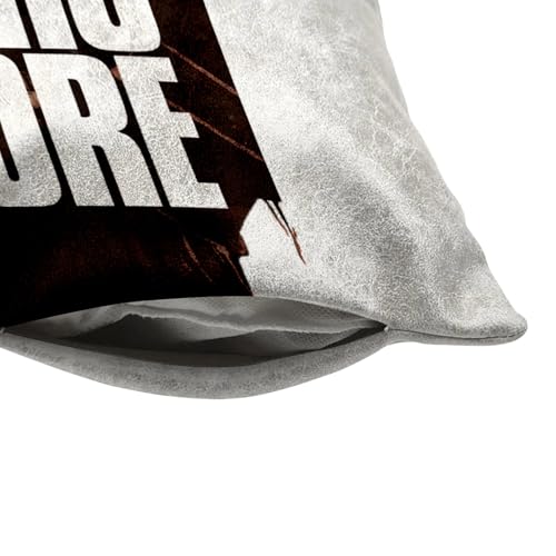 Coussin similicuir blanc anti-tache motif affiche film vintage pour rénover un fauteuil usé