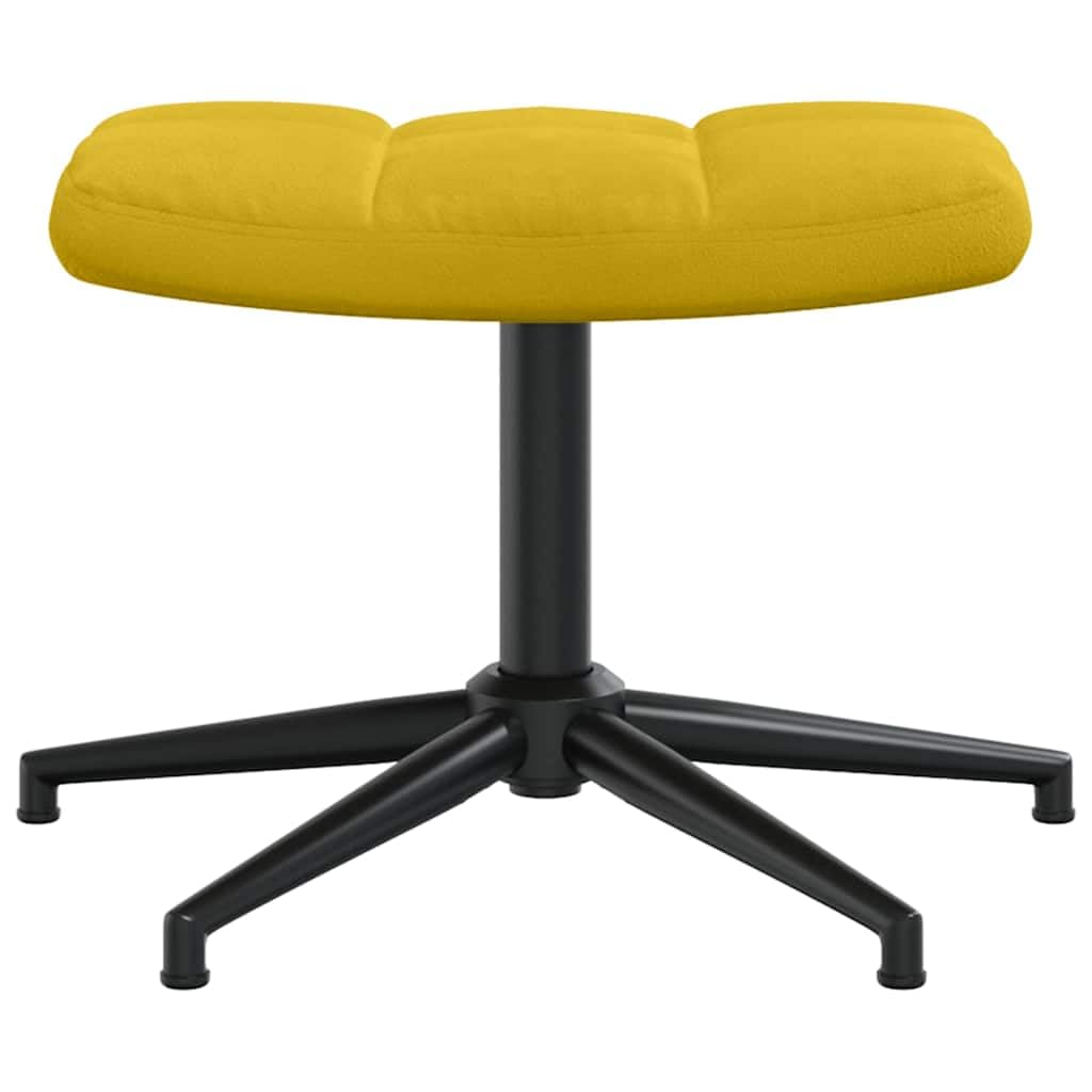 vidaXL Relaxsessel mit Hocker Drehbar Fernsehsessel Polsterstuhl Polstersessel Relaxstuhl Sessel Ohrensessel Armsessel Wohnzimmer Senfgelb Samt