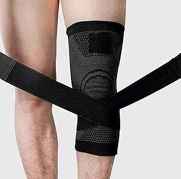 Amazon 膝サポーター 加圧ベルト付き 左右兼用 固定 膝 靭帯 関節 半月板 サポート 怪我防止 吸汗速乾 伸縮性 ストレッチ性 フィット感 ズレ防止 スポーツ アウトドア バスケ バレー サッカー フットサル バドミントン テニス ホッケー スケート サイクリング ラクロス