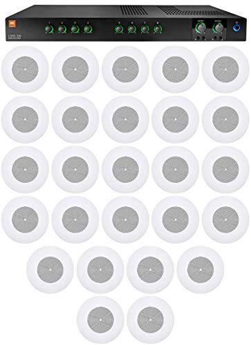 Audiosavings Bundle: JBL CSMA280 Commercial/Restaurant 2 x 80w Amplifier 4ohm/8ohm/70V/100V, 8 inputs Bundle with (26) JBL CSS8008 8