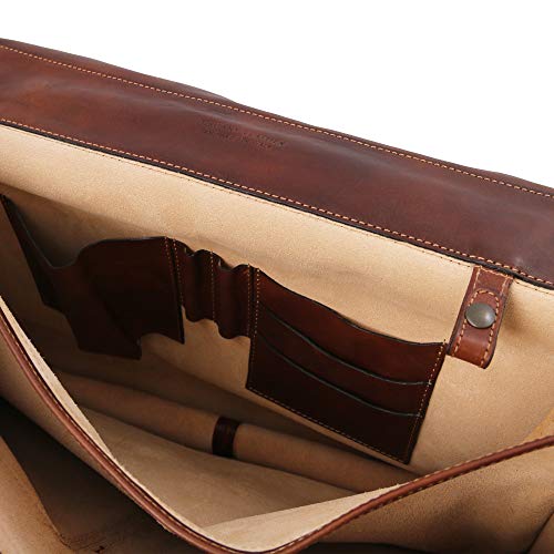 Tuscany Leather Ancona - Leather messenger bag - TL142073 (Brown)4