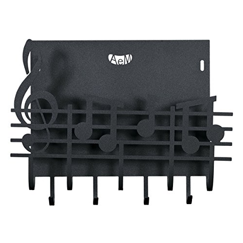 MUSICA portachiavi/portalettere nero