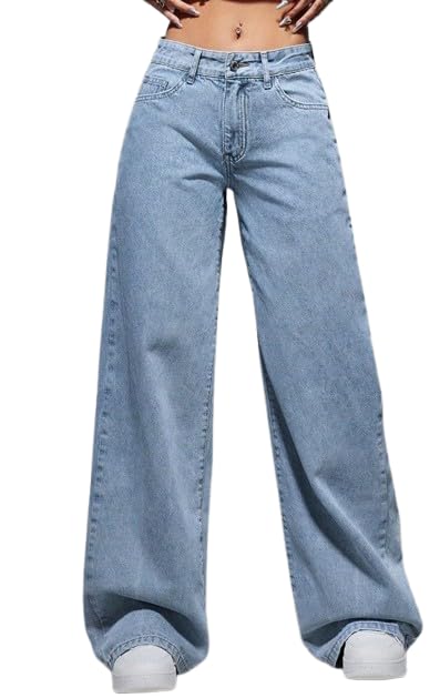 DOLLFASHION Wide lag Jeans for Womens