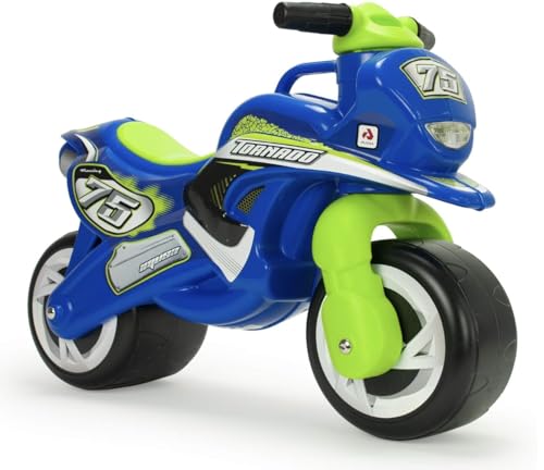 Moto Porteur Enfant 18 Mois à 3 Ans sans Pédales Bebe - Tundra Tornado Stable + Ergonomique Moto Draisiènne 2 Ans Roues Larges + Transport Facile + Style Course | INJUSA