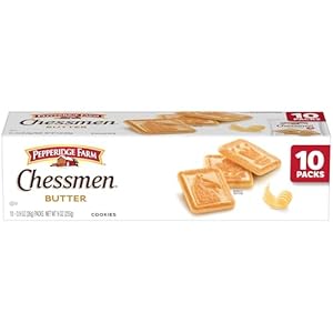 Pepperidge Farm Chessmen Butter Cookies, 0.9 Oz Snack Pack, 10 Pk