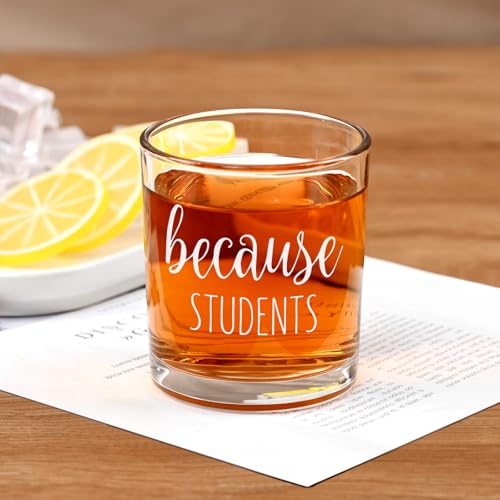 Futtumy Teacher Appreciation Gifts, Because Students Whiskey Glass for Men Male Professor Teachers Day Graduation Day Birthday Christmas, Thank You Gifts from Students, 10oz - Image 3