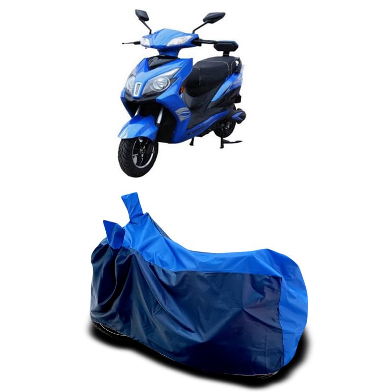 Image of DUFFEL-Two Wheeler Bike Body Cover Compatible for Crayon Motors Envy Heat Protectio /UV-Rays /Birds Dropping /DustProof /Waterproof All Variants [Nevay Blue]