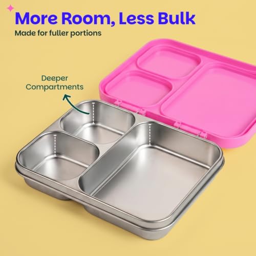 Image of Basil Bento Ace 3 Compartment Stainless Steel Lunch Box