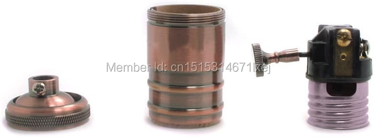 Antique Brass Lamp Socket With Screw On/OFF Switch E26/E27 Vintage Edison Style Lampholder - (Color: Vintage Bronze Base Type: E26)