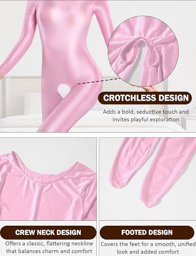 Body de mujer con aceite brillante efecto mojado FEOYA en talla S-L 3