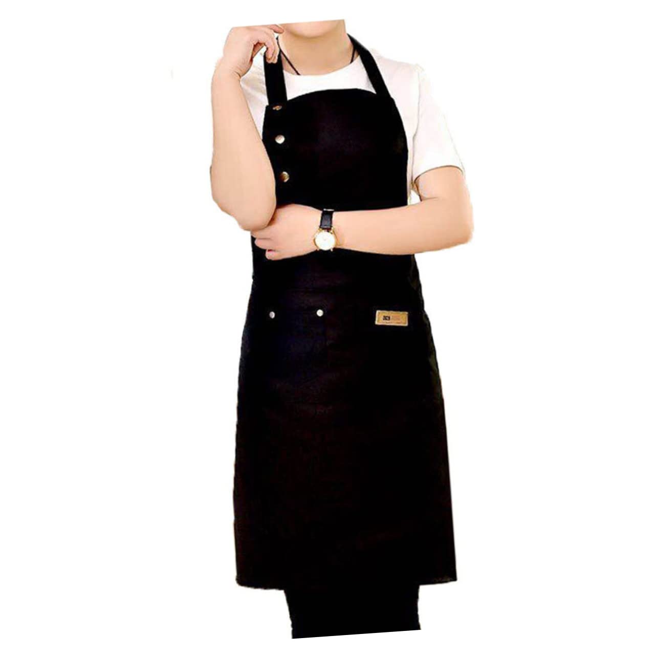 TOPBATHY 2 Pz grembiule in cotone tinta unita Grembiule regolabile grembiule antiolio grembiule da officina grembiuli per uomo bavaglini scamiciato a prova di olio bavaglino da cucina tasca