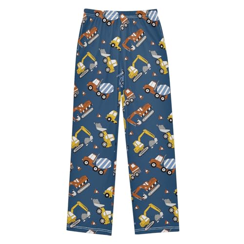 ZZKKO Construction Truck Bulldozer Boys Pants for Kids Jogger Pants with Pockets S-XL