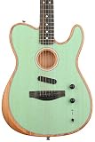 Fender American Acoustasonic Telecaster Acoustic Electric Guitar, Surf Green, Ebony Fingerboard, with Gig Bag