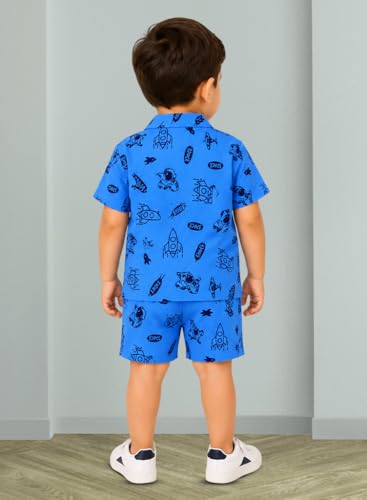 Image of 3BROS Baby Boys & Baby Girls Pure Cotton Clothing Set Casual Half Sleeves Shirt with Shorts Set For Boys & Girls