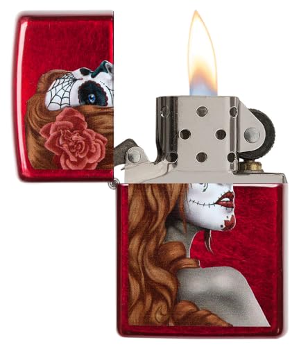 Encendedor Zippo Día de los Muertos Rojo Manzana miniatura 3