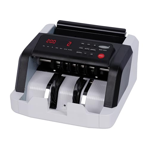 Image of Bambalio BEE-4500 Heavy-Duty Fully Automatic /1200 Notes /Min Speed UV /MG /IR /Double /Half /Chain Counterfeit Detection, Add /Batch Fake Note Detector|Compatible with New & Old Currency Digital Bill Counter