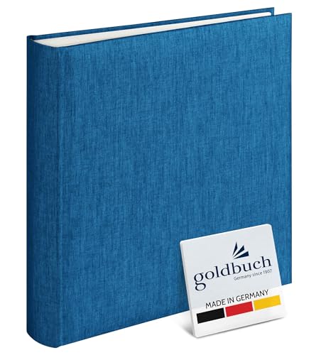 goldbuch 31711 album na zdjęcia, Summertime, 30 x 31 cm, fotoksiążka ze 100 białymi stronami i przekładkami z pergaminu, album fotograficzny z lnu, album z pamiątkami, jasnoniebieski
