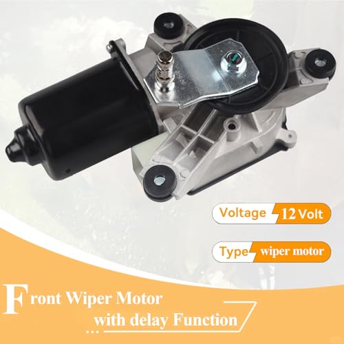 Image of Front Windshield Wiper Motor with delay Function Compatible with Chevy Silverado Blazer C1500 Tahoe Escalade C2500 C3500 K1500 K2500 GMC Yukon 1988-2002 Replace Window Wiper Motor 12368702